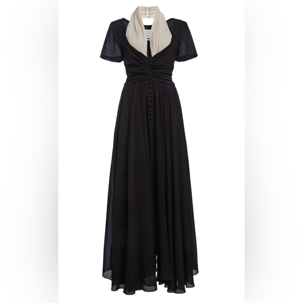 ROSIE ASSOULIN 
All Tucked In Midi Halter Dress 0

Silk-Wool Midi Dress
